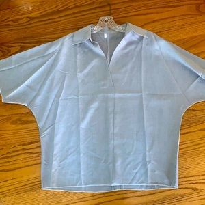 Grey Collared Blouse NWOT
